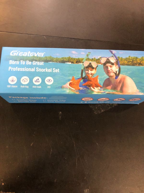 Photo 1 of Greatever Dry Snorkel Set,Panoramic Wide View,Anti-Fog Scuba Diving Mask,Professional Snorkeling Gear for Adults