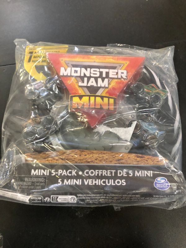 Photo 1 of Monster Jam, Official Mini Collectible Monster Trucks 5-Pack with 1 Mystery Truck, 1:87 Scale
