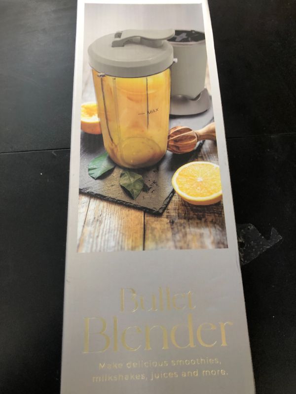 Photo 1 of COOK WITH COLOR Personal Power Blender 600W, 24oz Capacity, BPA-Free Jar, Ice-Crushing Blades, Ideal for Smoothies & More, Anti-Slip Feet, Easy to Clean, Greige
