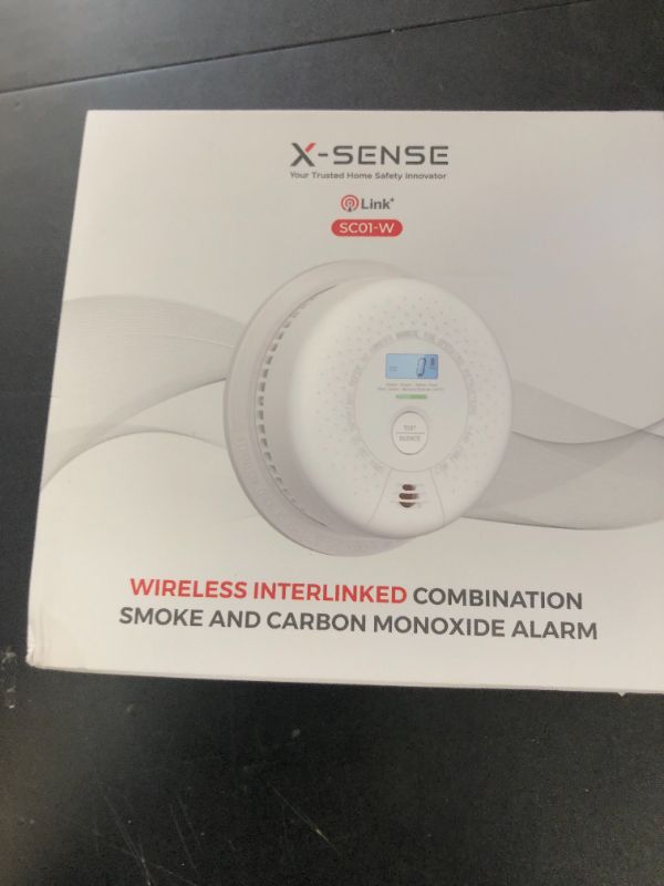 Photo 1 of X-Sense  And Carbon Monoxide Detector Combo, Wireless Interconnected Combination Smoke and Carbon Monoxide Detector with LCD Display & 10-Year Battery, RF Interconnected Model, 1-Pack
