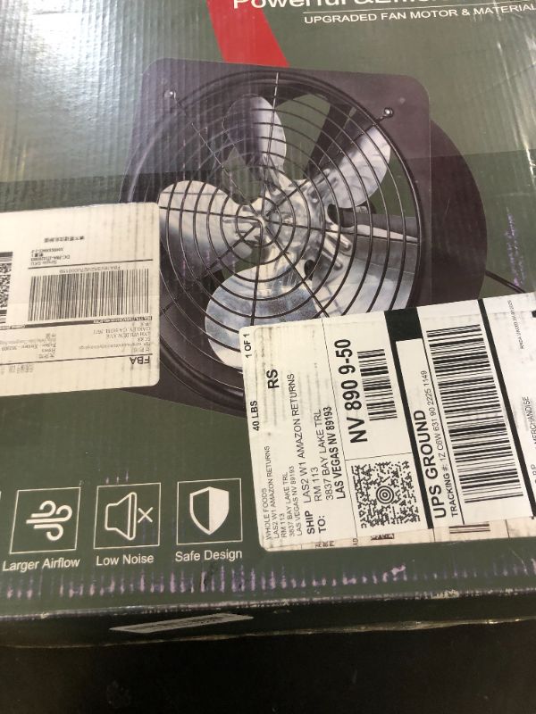 Photo 1 of ECO-WORTHY 25W Solar Powered Attic Ventilator Gable Roof Vent Fan with 30W Foldable Panel - Fans for Home Attic, Greenhouse, RV or Outdoor, Ready-to-Use Fan,
