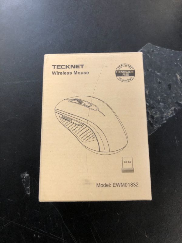 Photo 1 of TECKNET Bluetooth Mouse, 4000DPI Wireless Mouse for Laptop 2-in-1(BT 5.0/3.0+2.4Ghz) Computer Portable PC Mice Wireless with USB Receiver for Mac (USB-A+Bluetooth, Black)