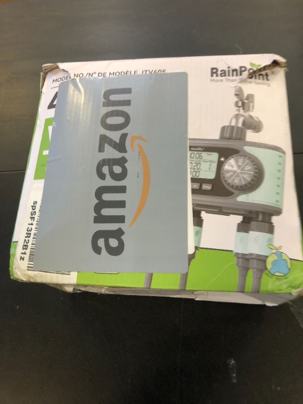 Photo 1 of RAINPOINT Sprinkler Timer, 4 Outlets Hose Timer with Brass Inlet with Rain Delay/Manual/Automatic Controller System, Programmable Digital for Lawn Yard, 4 Zone