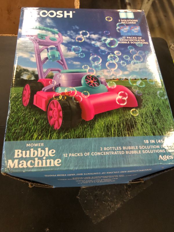 Photo 1 of SLOOSH Bubble Lawn Mower Toddler Toys - Kids Bubble Machine Summer Outdoor Push Toy Games, Backyard Garden Outside Play Toddlers Preschool Boys Girls Birthday Gifts (Pink)