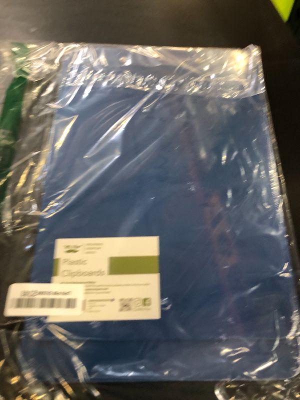 Photo 1 of Mr. Pen- Plastic Clipboard, 12.5” x 9”, 2 Pack, Navy Blue, Clipboard Plastic, Low-Profile Metal Clip with Retractable Hanging Hole