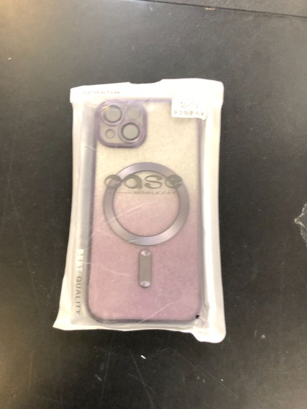 Photo 1 of Misscase Compatible with iPhone 13 Magnetic Glitter Case with Camera Lens Protector Full Protection Case Compatible with MagSafe Elegant Anti-Scratch Case for iPhone 13 Night Purple
