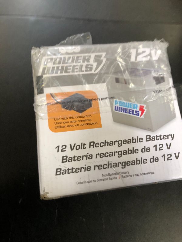 Photo 1 of Power Wheels Ride-On Toy Replacement Battery 12-Volt 12-Ah Rechargeable for Preschool Vehicles