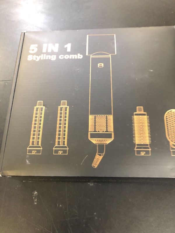 Photo 1 of 5 in 1 Blow Dryer Brush, Upgrade Hair Dryer Brush Air Curler Air Curling Wrap Styler, Detachable Hot Air Brush Negative Ion Curling Brush Iron, Hair Styling Tools for Drying Curling Straightening