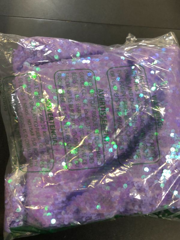 Photo 1 of Muztagata Sequin T-Shirt Dress Sparkly Casual Short Sleeve Party Club Outfit Costume-Large Purple