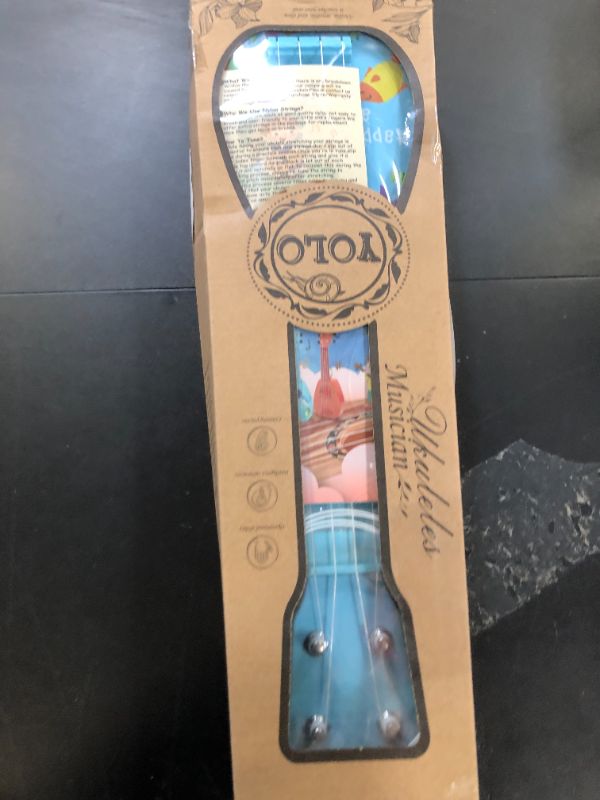 Photo 1 of YOLOPARK 17" Kids Toy Guitar for Girls Boys, Mini Toddler Ukulele Guitar with 4 Strings Keep Tones Can Play for 3, 4, 5, 6, 7 Year Old Kids Musical Instruments Educational Toys for Beginner (Blue)