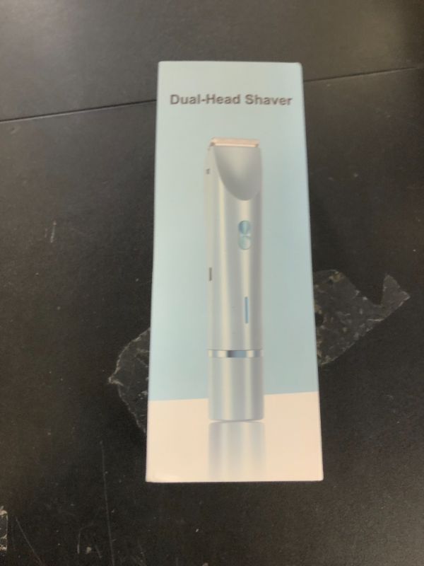 Photo 1 of Dermave Bikini Shaver,Dual Head Shaver Women, 2 in 1 Wet & Dry Waterproof Electric Bikini Trimmer for Women(Blue)