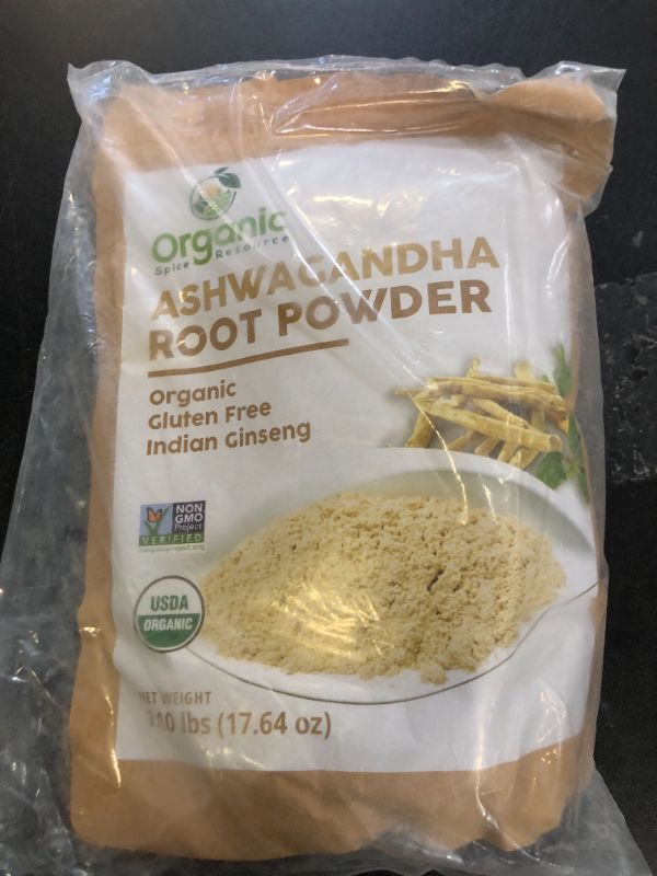 Photo 1 of Organic Ashwagandha Root Powder - 1.10 lbs (17.64 oz) | Resealable Kraft Bag,Non-GMO, Indian Ginseng, Withania Somnifera -100% Raw from India, by SHOPOSR