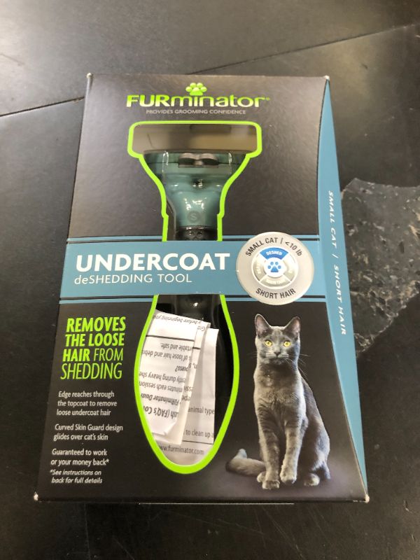 Photo 1 of FURminator® deShedding Tool For Small Cats, Short Hair, Removes Loose Hair From Shedding