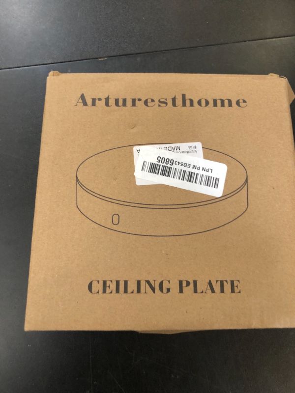 Photo 1 of Arturesthome 7" White Ceiling Plate Light Kit Rewind Single Hole with Hardware,Ceiling Canopy for Pendant Lighting or Chandelier,Universel Canopies/Screw Fixing on Both Sides
