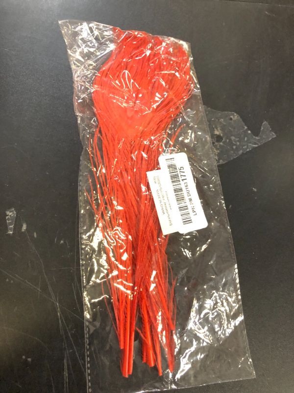 Photo 1 of 10pcs Red 10-12inch Peacock Feathers for Craft Feather Mask Making Decoration