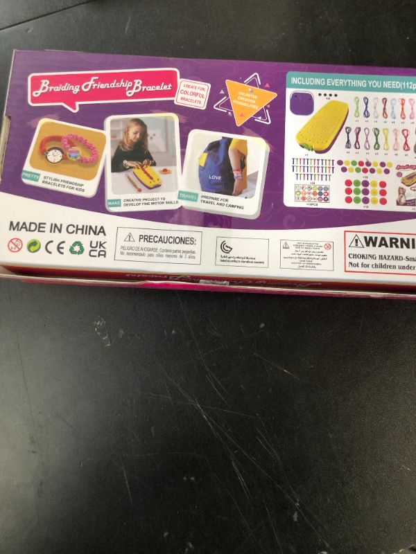 Photo 1 of Friendship Bracelet Making Kit Toys, Ages 7 8 9 10 11 12 Year Old Girls Gifts Ideas, Birthday Present for Teen Girl, Arts and Crafts String Maker Tool, Bracelet DIY, Kids Travel Activity Set