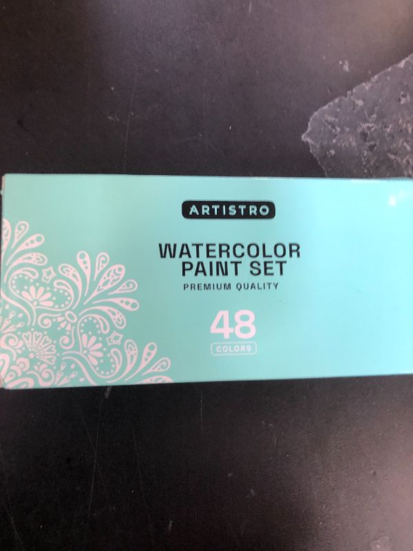 Photo 1 of ARTISTRO Watercolor Paint Set, Vivid Colors in Portable Box, Palette set, Including Metallic and Fluorescent Colors. Perfect Travel Watercolor Set for Artists, Amateur Hobbyists and Painting