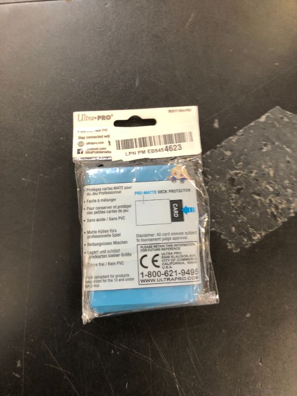 Photo 1 of Ultra Pro Pro-Matte Sleeves - Light Blue, Small - for Yu-Gi-Oh, Cardfight/CFVG (60 Deck Protectors)