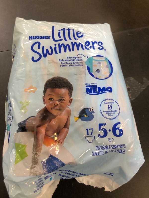 Photo 1 of Huggies Little Swimmers Disposable Swim Diapers, Size 5-6 (32+ lbs), 17 Ct
