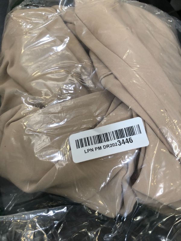Photo 1 of SweatyRocks Women's 2 Piece Solid Ruched Sleeve Blazer and Pants Business Office Suit Set Khaki M