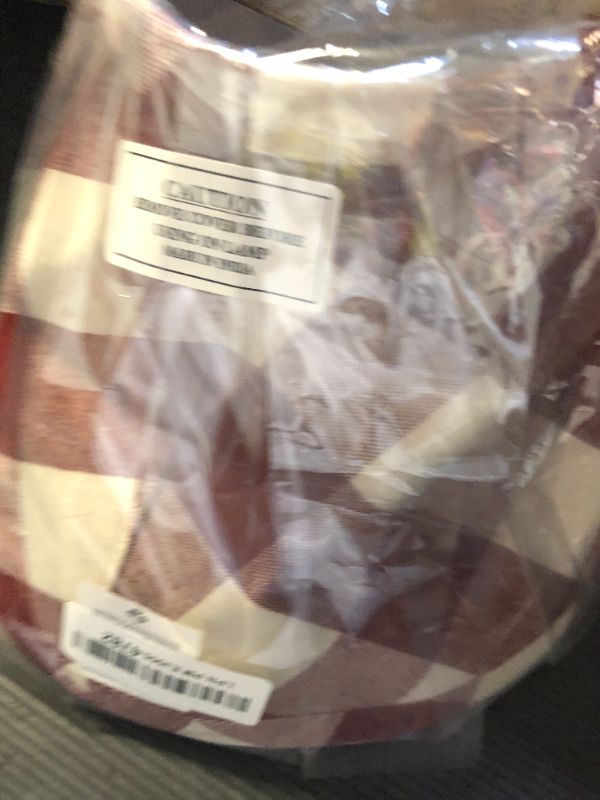 Photo 1 of Buffalo Check Barn Red and Buttermilk 10" Bulb Clip Fabric Lamp Shade by Raghu