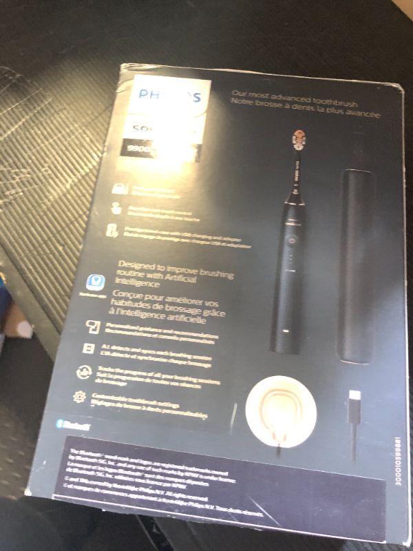 Photo 1 of Philips Sonicare 9900 Prestige Rechargeable Electric Power Toothbrush with SenseIQ, Midnight, HX9990/12