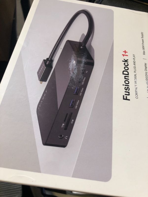 Photo 1 of iVANKY FusionDock 1+ MacBook Pro Docking Station with 180W Power Adapter, 12-in-1 Dual 4K@60Hz USB C Dock for MacBook Pro/Air Thunderbolt 3/4 Dock HDMI 2.0, 96W PD, 6 USB, 2.5Gbps Ethernet SD/TF Audio