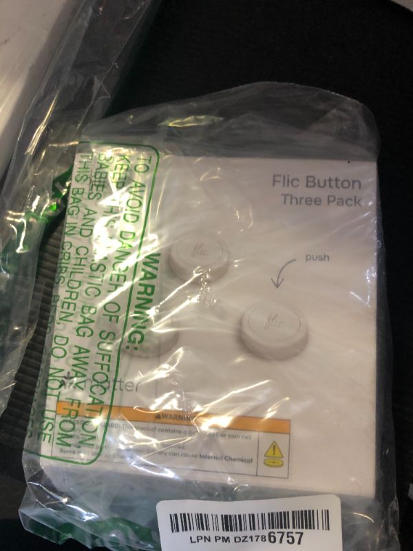 Photo 1 of Flic Smart Button 3-Pack | Light Switch, Music Controller, Routine Trigger That Works with Alexa, Matter, Homekit, SmartThings | Easy Guided Install | Customizable | Wireless | UL Certified – White