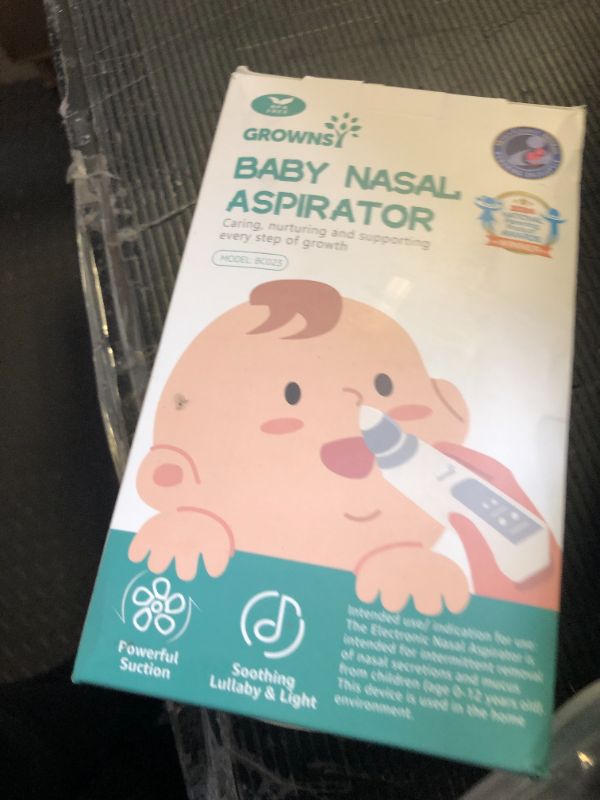 Photo 1 of GROWNSY Nasal Aspirator for Baby, Electric Baby Nose Sucker with Larger Suction Chamber and More Powerful Suction, Automatic Nose Cleaner with Music and Light Soothing Function