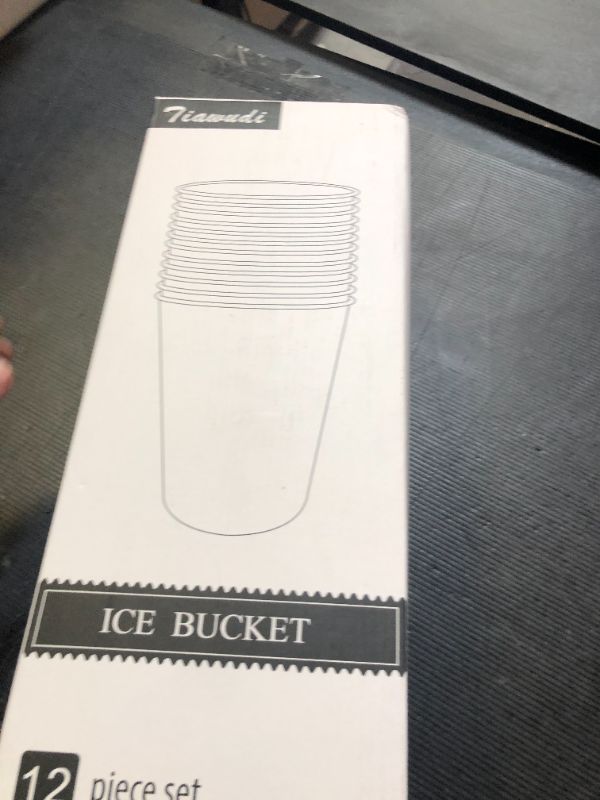 Photo 1 of 12 Pack Ice Buckets for Parties, Plastic Wine Cooler for Champagne, Beverage, Soda and Beer, Classic Wine Bottle Chiller for Wedding, Versatile Buckets as Vase, Flower Pot or Trash Bin, White
