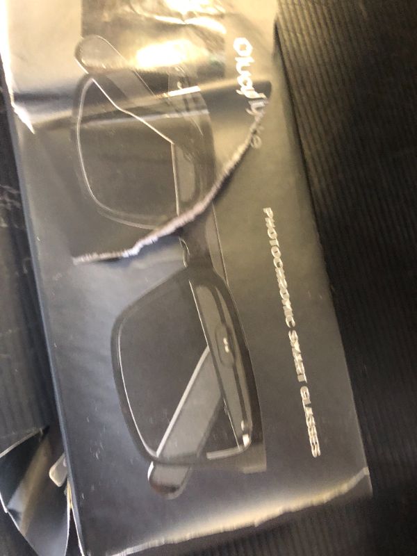 Photo 1 of Lucyd Lyte (2025 Version) Smart Glasses for Men - Bluetooth Smart Eyewear with Light Adaptive Photochromic Lenses, Open Ear Speakers & Microphone - Darkside (Standard)