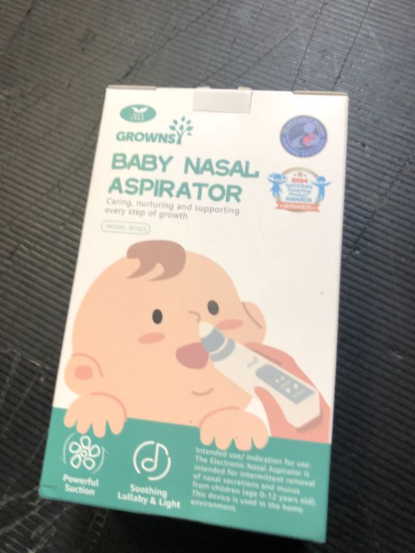 Photo 1 of GROWNSY Nasal Aspirator for Baby, Electric Baby Nose Sucker with Larger Suction Chamber and More Powerful Suction, Automatic Nose Cleaner with Music and Light Soothing Function