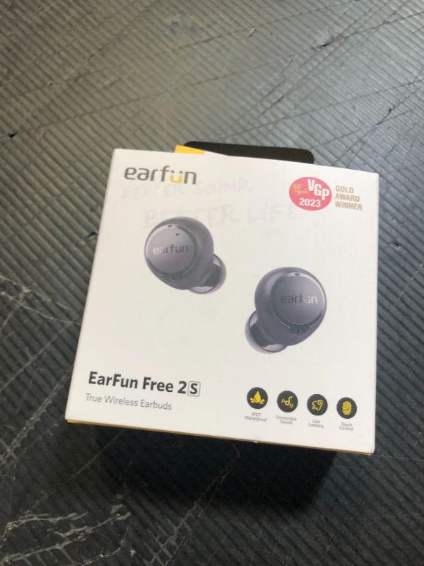 Photo 1 of EarFun Free 2S Wireless Earbuds, [Upgraded Version] Bluetooth Earbuds with Deep Bass, 4 Mics for Clear Call, Customizable EQ App, IPX7 Waterproof in-Ear Headphones, 30H Playtime, Wireless Charging