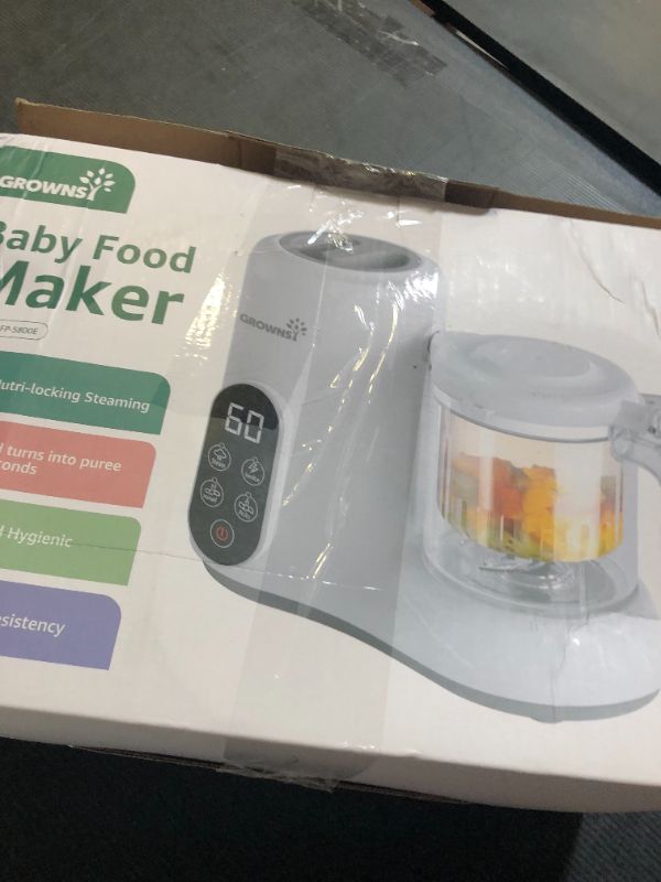 Photo 1 of GROWNSY Baby Food Maker with Steam Basket, One Step Baby Food Processor Steamer Puree Blender Grinder Mills Machine, Auto Cooking Grinding and Sterili-zing for Healthy Homemade Baby Food, BPA-Free