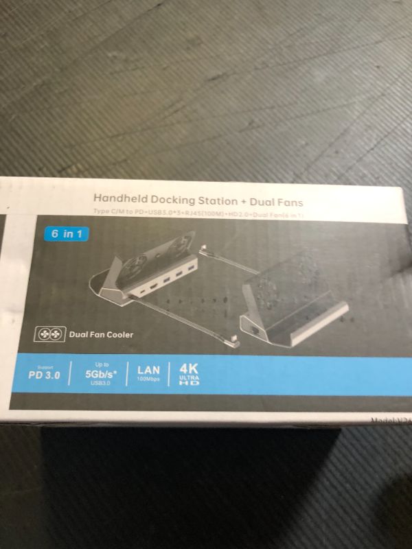 Photo 1 of LISEN Docking Station for ASUS ROG ALLY X & Steam Deck & Lenovo Legion GO, Dual Cooling Fan [Zero Distraction] ROG ALLY Dock Station with 4K@60Hz,USB 3.0*3, PD100W and Ethernet Fit For Steam Deck OLED