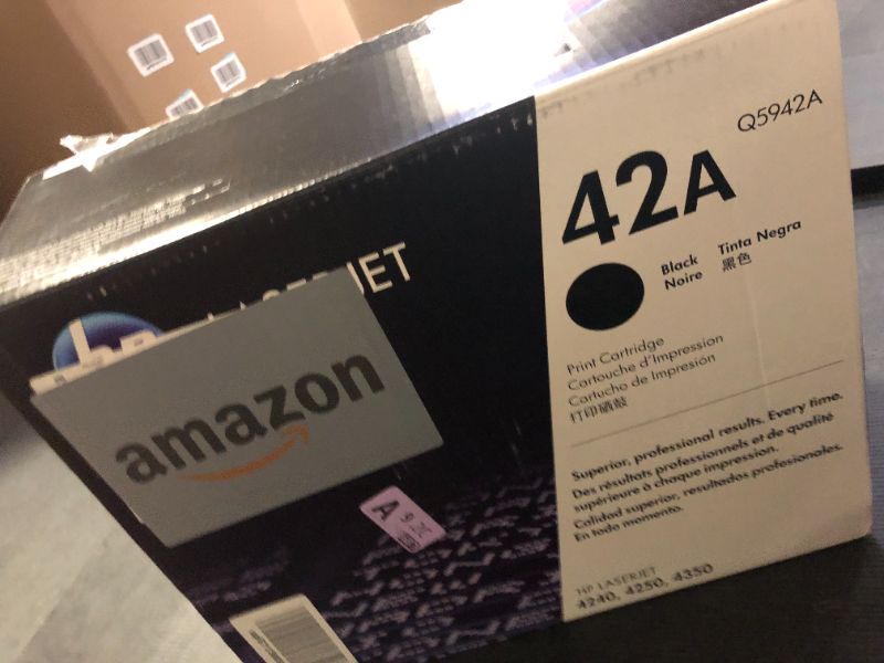 Photo 1 of HP 42A Black Toner Cartridge | Works with HP LaserJet 4240, 4250, 4350 Series | Q5942A

