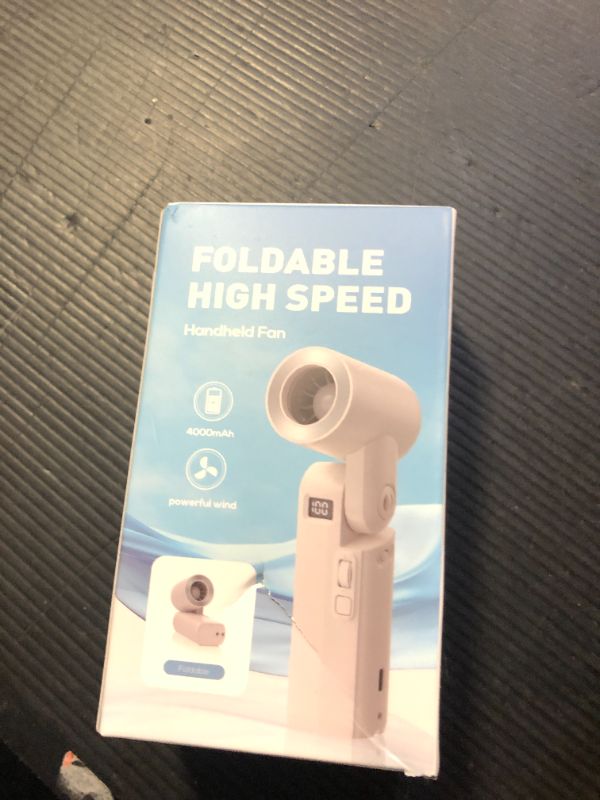 Photo 1 of Marchpower Portable Handheld Turbo Fan [18H Max Cooling Time], Personal Mini Hand Fan Foldable with 100 Speed Adjustable, Digital Display, Rechargeable Air Cooling Fans for Travel Outdoor Women Gifts