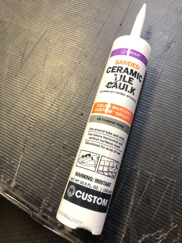 Photo 1 of Custom Building Products Polyblend Natural Gray Siliconized Acrylic Caulk 10.5 oz.