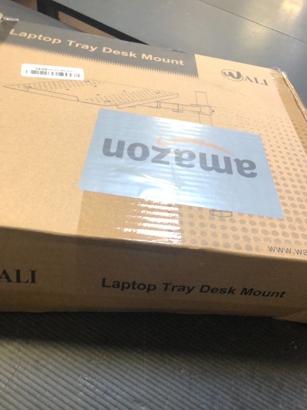 Photo 1 of WALI Laptop Tray Desk Mount for 1 Laptop Notebook up to 17 inch, Fully Adjustable, 22 lbs Capacity with Vented Cooling Platform Stand (M00LP)