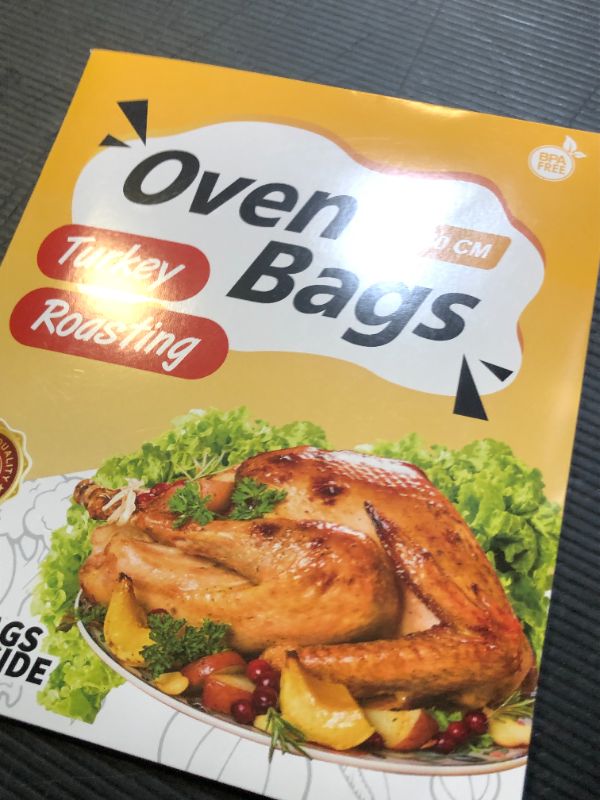 Photo 1 of 10×Large Oven Bags Turkey Size,Cooking Roasting Bags Large Size(22×24Inch) Meat Roasting Safe for Turkey Meat Fish and Vegetables (10)