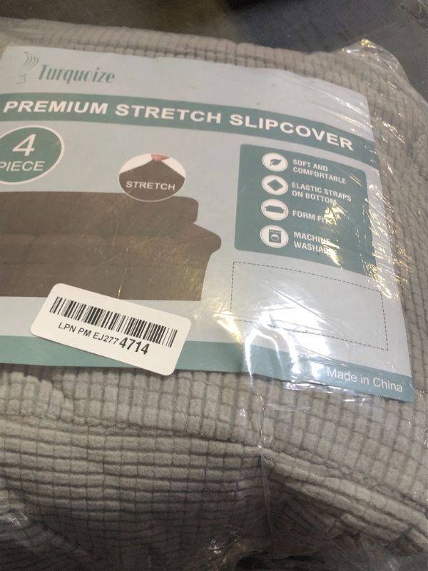 Photo 1 of Turquoize 3 Piece Sofa Covers for 2 Cushion Couch Sofa Slipcover Soft Couch Cover for Dogs-Washable Sofa Furniture Covers with 2 Individual Cushion Covers, Thick Jacquard Fabric (Loveseat, Dove)