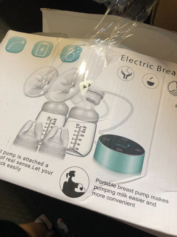 Photo 1 of MUOCOBU Electric Breast Pump, Breast Pump Electric Breastfeeding Pump 3 Modes 10 Levels Dual Rechargeable Nursing Double Breast Milk Pump Massage with Touchscreen LED