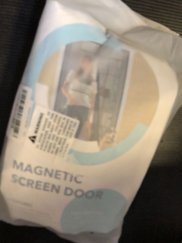 Photo 1 of Magnetic Garage Screen Door for 1 Car, 9x9FT Garage Doors, Hands Free Heavy Duty Door Screen Curtain, Kids Pets Friendly, Self Sealing Fiberglass Door Cover, Retractable, Easy Assembly & Pass (Black)