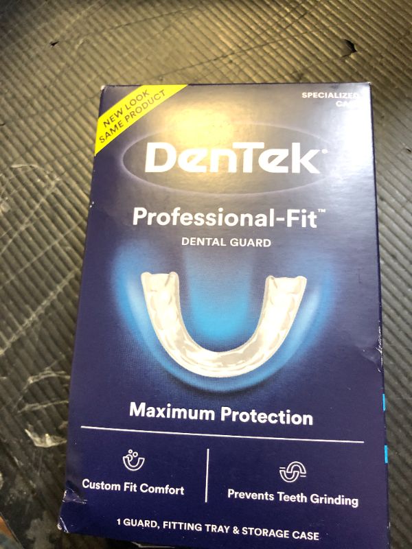 Photo 1 of DenTek Mouth Guard for Nighttime Teeth Grinding, Professional-Fit Dental Guard, 1 Count
