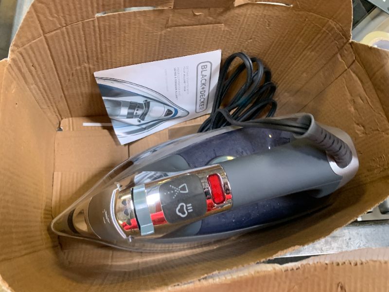 Photo 1 of BLACK+DECKER Allure Professional Steam Iron, 30% More Steam, Precision Tip, Stainless Steel Soleplate, Vertical Steam Function