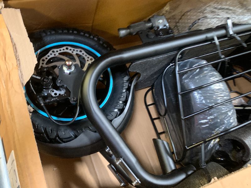 Photo 1 of Gyroor Adults Electric Scooter with Large Middle Basket, 550W Motor 18.6 MPH 20 Mile Distance, Foldable E-Scooter with seat for Pets & Cargo, C1S-FP9