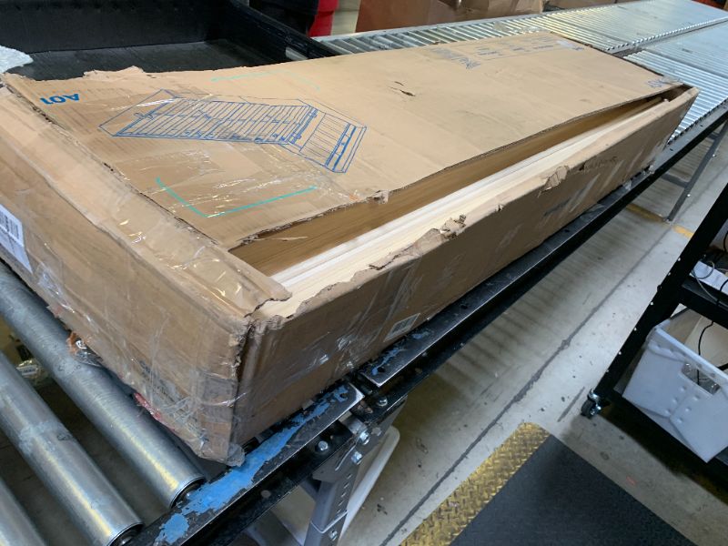 Photo 1 of -MISSING OTHER BOXES FROM SET- LINSY Lift Up Storage Bed Queen Bed Frame with Storage, Upholstered Bed Frames with Headboard, Queen Size Platform Bedframe with LED Lights & Charging Station, No Box Spring Needed, Dark Grey