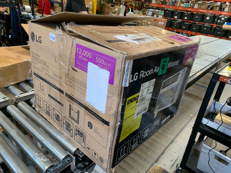 Photo 1 of LG 12,000 BTU Smart Window Air Conditioner, 115V, AC Window Unit for Rooms up to 550 Sq. Ft., Perfect for Kitchen or Living Room, Phone & Voice Control, Works with LG ThinQ, Amazon Alexa, Hey Google