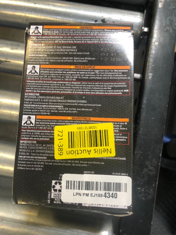 Photo 1 of 3M Organic Vapor Performance Cartridge, 3 Pairs, For Use With 3M 6000, 6500 & 7500 Series Facepieces, NIOSH-APPROVED OV For Use Against Certain Organic Vapors, Easy-To-Attach Design (6001P3-DC)