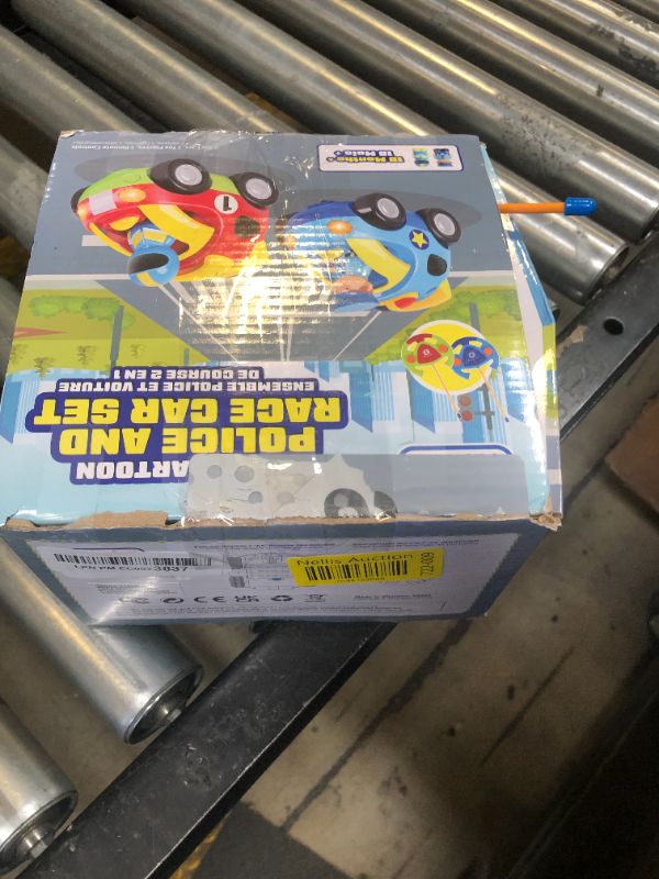 Photo 1 of PREXTEX Cartoon Remote Control Car - 2-Pack Police and Race Car Toddler Toys - RC Cars for Kids with Different Frequencies - Easy Remote Control Toy and Thoughtful Gifts for Boys and Girls